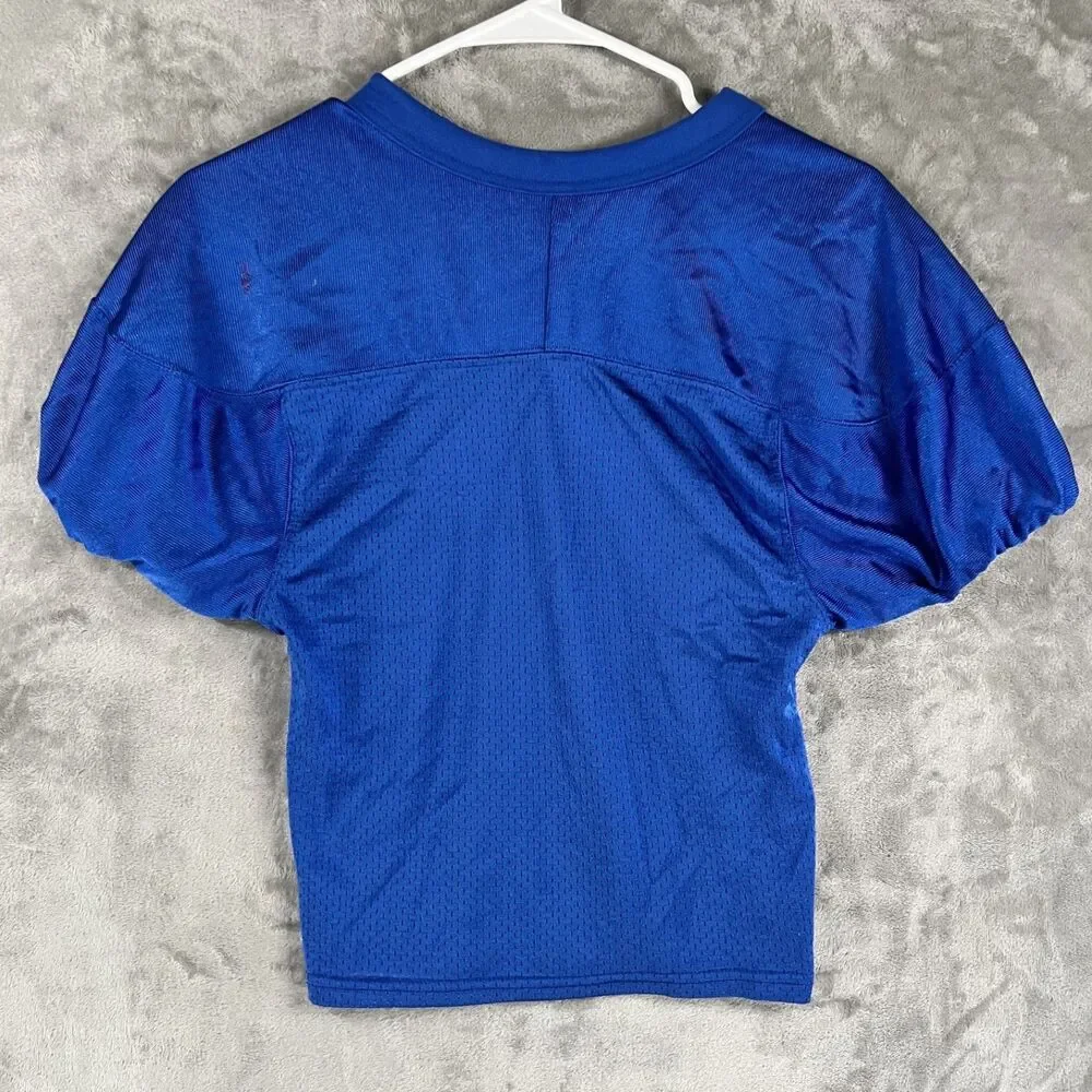 Nike Youth Football Practice Jersey Small Royal Blue Mesh Dri-FIT Short Sleeve